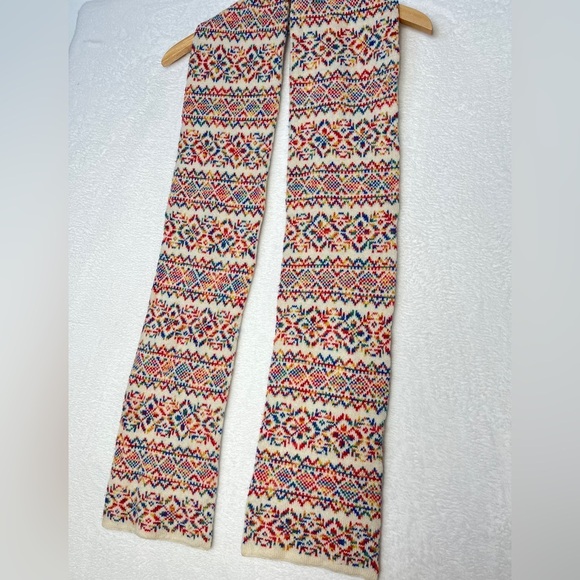 J. Crew Wool Fair Isle Scarf Winter Ski Multicolor PreppyGossip Girl Aspen Layer - Picture 4 of 10